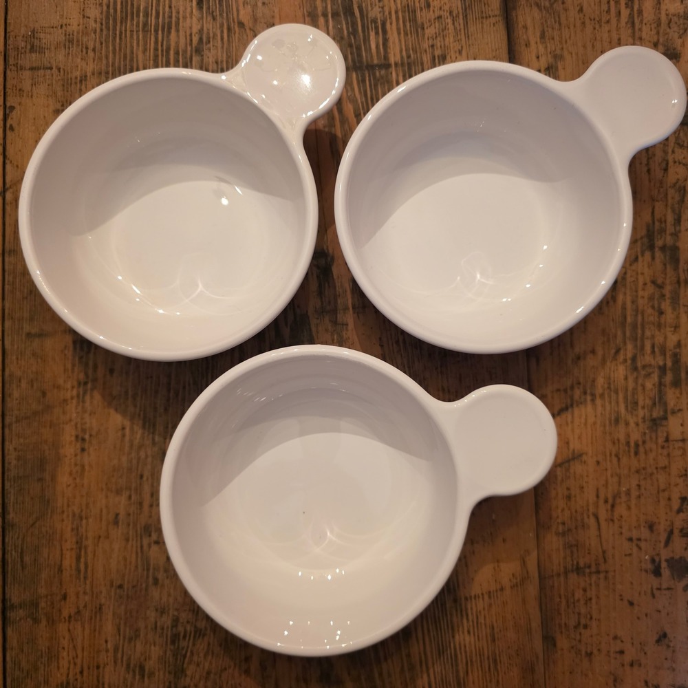 CORNING WARE Vintage Grab It P-150-B White 15oz Casserole Soup Bowls Set 3 USA